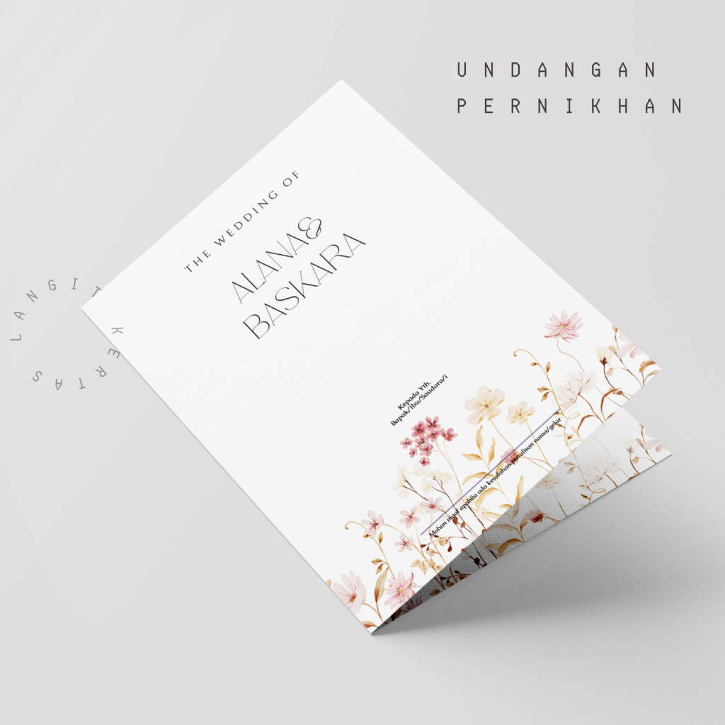 Undangan pernikha Aesthetic | Undangan Flower | Undangan Simple