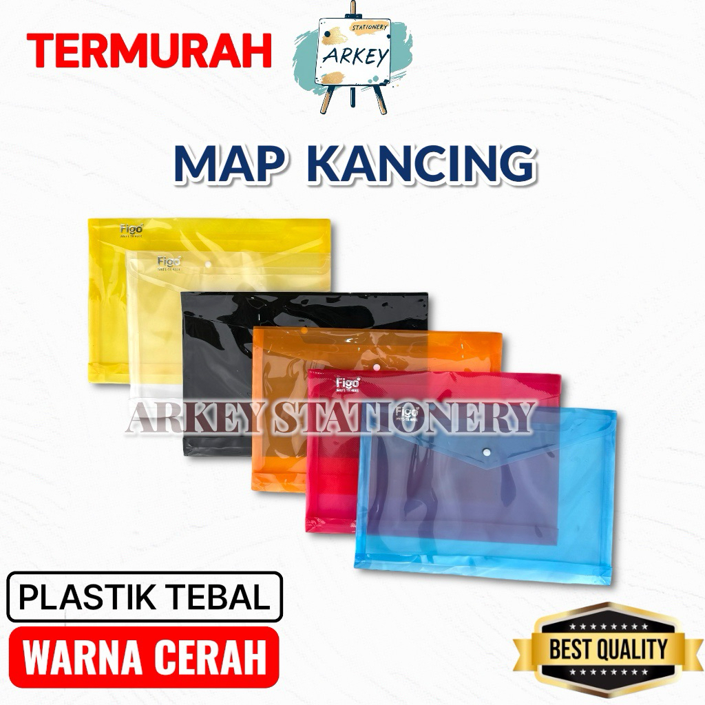 MAP PLASTIK KANCING F4 / Map Kancing Plastik Folio