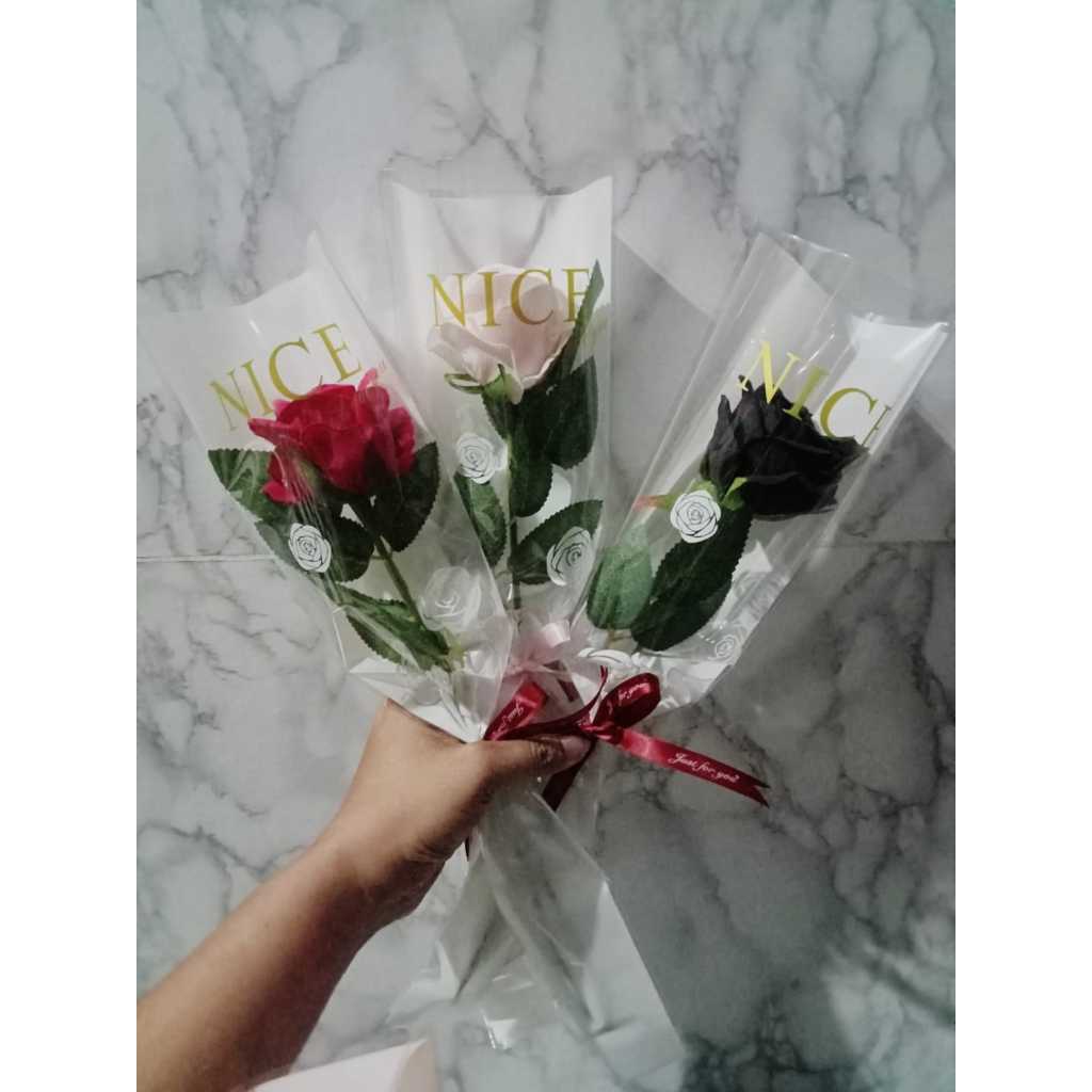 Buket Bunga Mawar Artificial Pertangkai/ Bunga Mawar Artificial/ Buket Bunga Mawar Murah