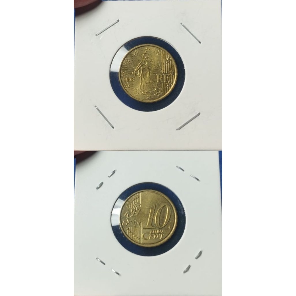 KOIN 10 CENT EURO NEGARA PRANCIS ANEKA TAHUN