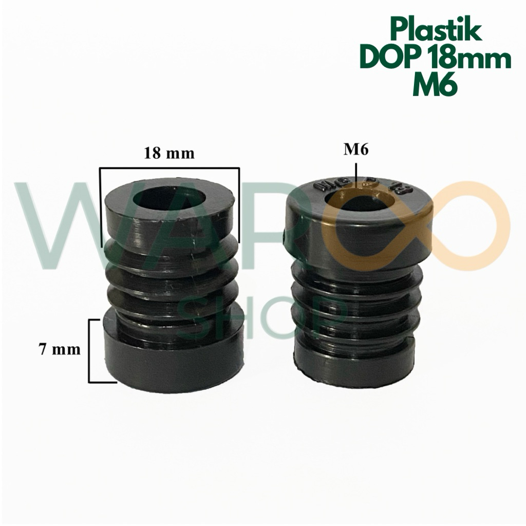 Plastik Pelindung Alas Kaki Kursi Meja Furniture Tutup Pipa Besi Drat Ulir DOP Besi 18 mm D18 Mur M6