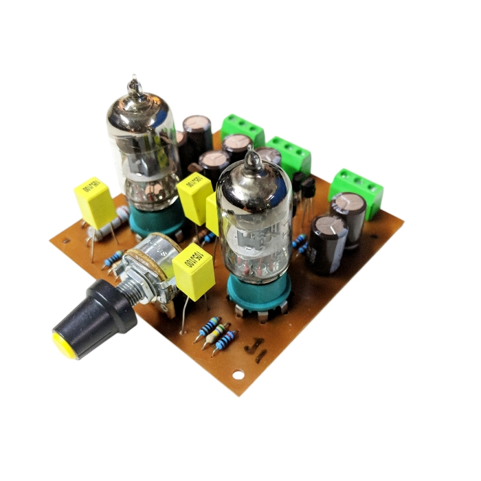 Kit preamp tabung tube 6J2 stereo pre amplifier line stage 5725