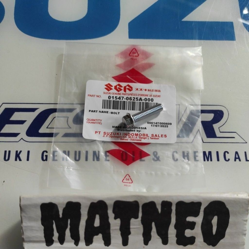 BAUT BOLT 6X25MM KRENGKES TUTUP MESIN SUZUKI HAYATE SKAYWAVE SPIN SKAYDRIVE SATRIA SGP 01547-0625A-0