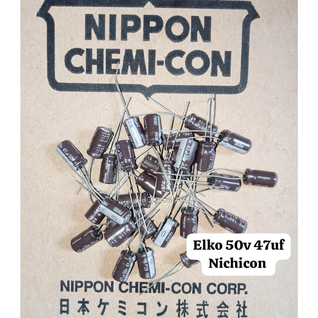 20Pcs Elko 50v 47uf NICHICON