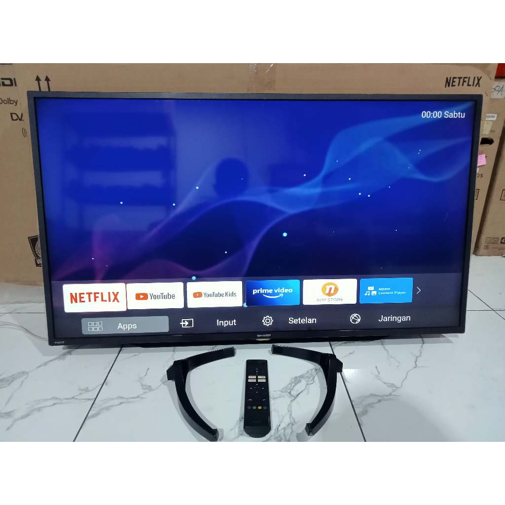 TV LED Sharp 42 inci FHD SMART TV Youtube Digital TV Kondisi bekas pemakaian masih segel 3011F