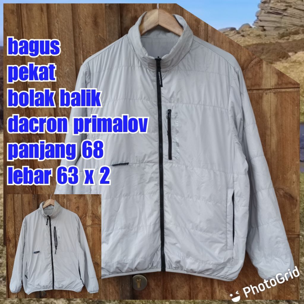 jaket gunung outdoor winter padded Thisisneverthat reversible bolak balik