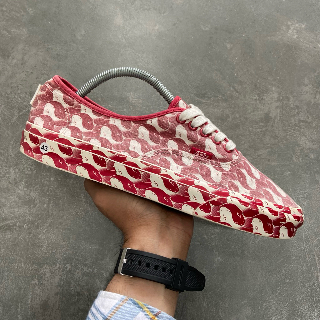 [Size 43] Vans x Opening Ceremony Authentic Checkerboard Pattern Red Second Original Kondisi Nominus