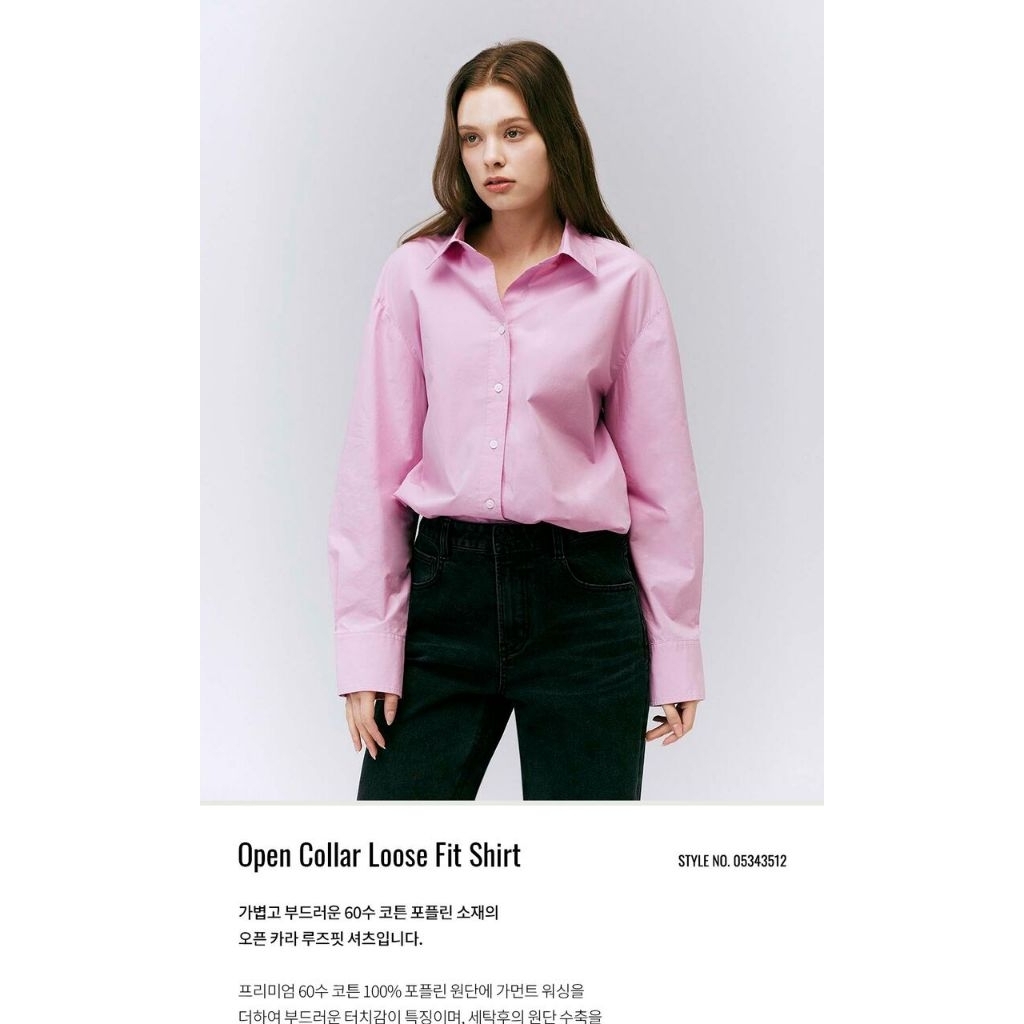 GIORDANO kemeja pink poplin