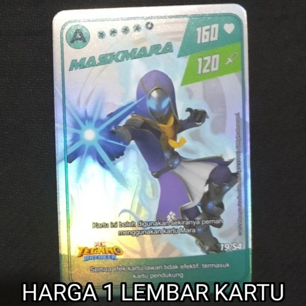Boboiboy Monsta Galaxy Card Maskmara Pek Techno Breaker (Silver)