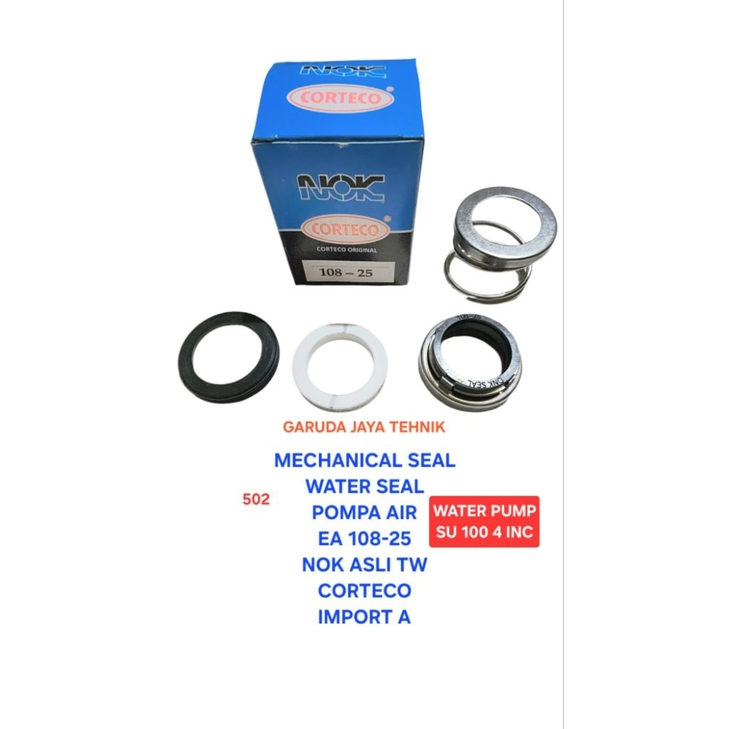 Mechanical seal water seal pompa air SU100 SU 100 108-25 NOK CORTECO asli TW import A. (502)