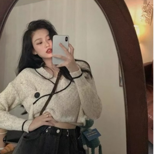 crop top rajut korea baju rajut korea crop top