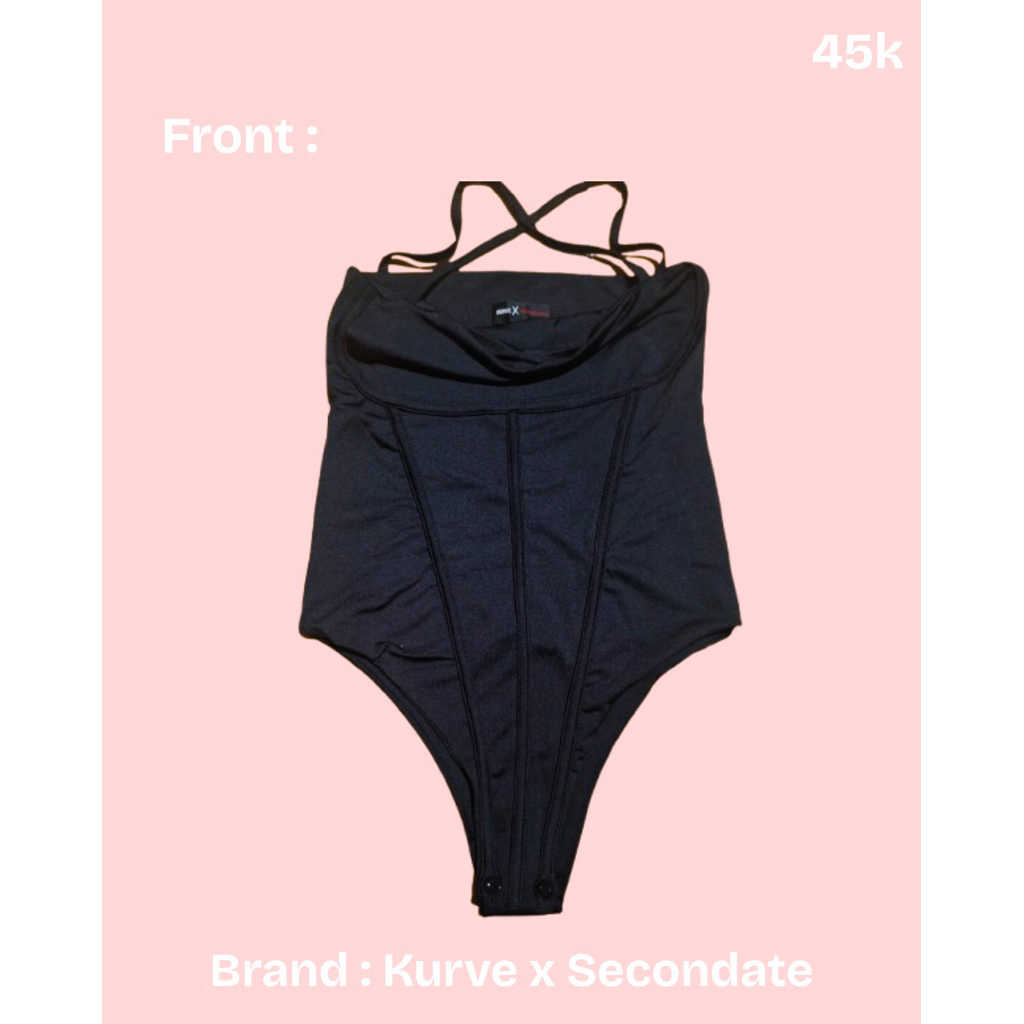 bodysuit hitam kurve x secondate