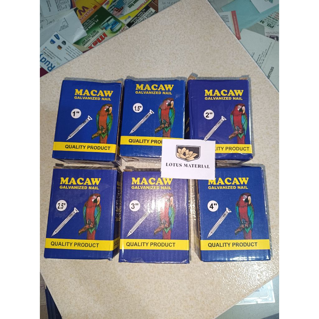 Paku Beton 1" 1.5" 2" 2.5" 3" 4" / Paku Beton Putih / Paku tembok / Paku macau / paku Beton Putih / 