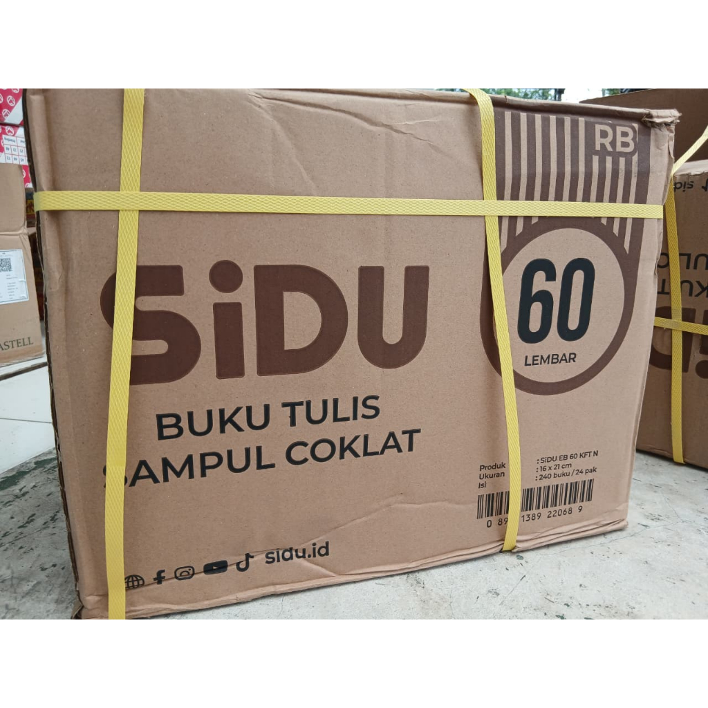 SIDU BUKU TULIS COVER SAMPUL NAMA ISI 60 LEMBAR / BUKU SIDU CRAFT 60 LEMBAR (1 KARTON)