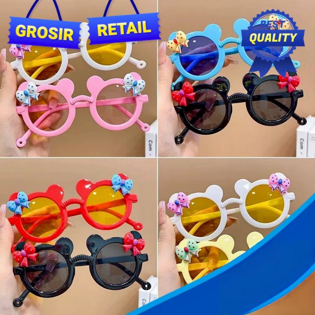 Kacamata Anak Unisex HC KCA004 dengan Anti Radiasi dan Desain Kartun Imut