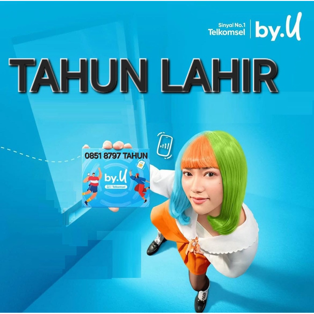Nomor cantik telkomsel Byu seri tahun lahir rapih