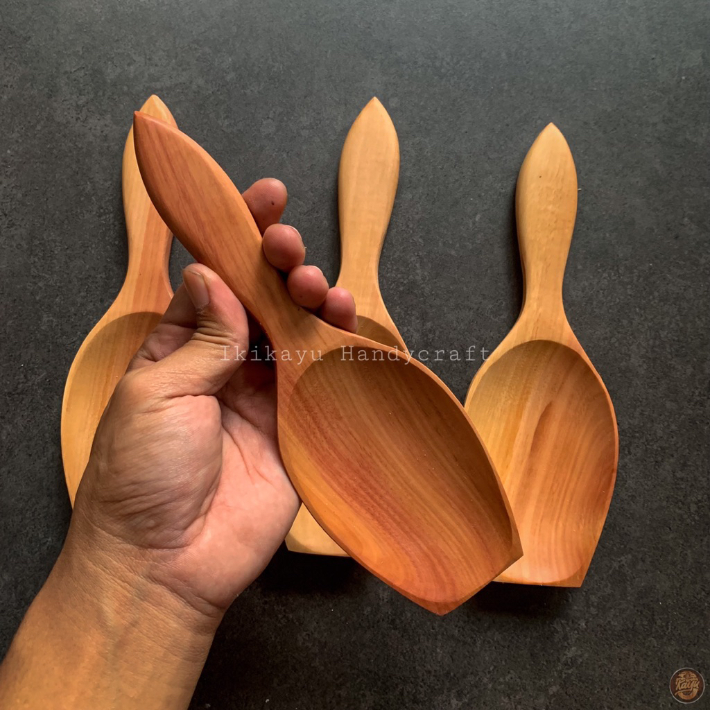 centong nasi kayu / centong tepung kayu / centong kayu sawo