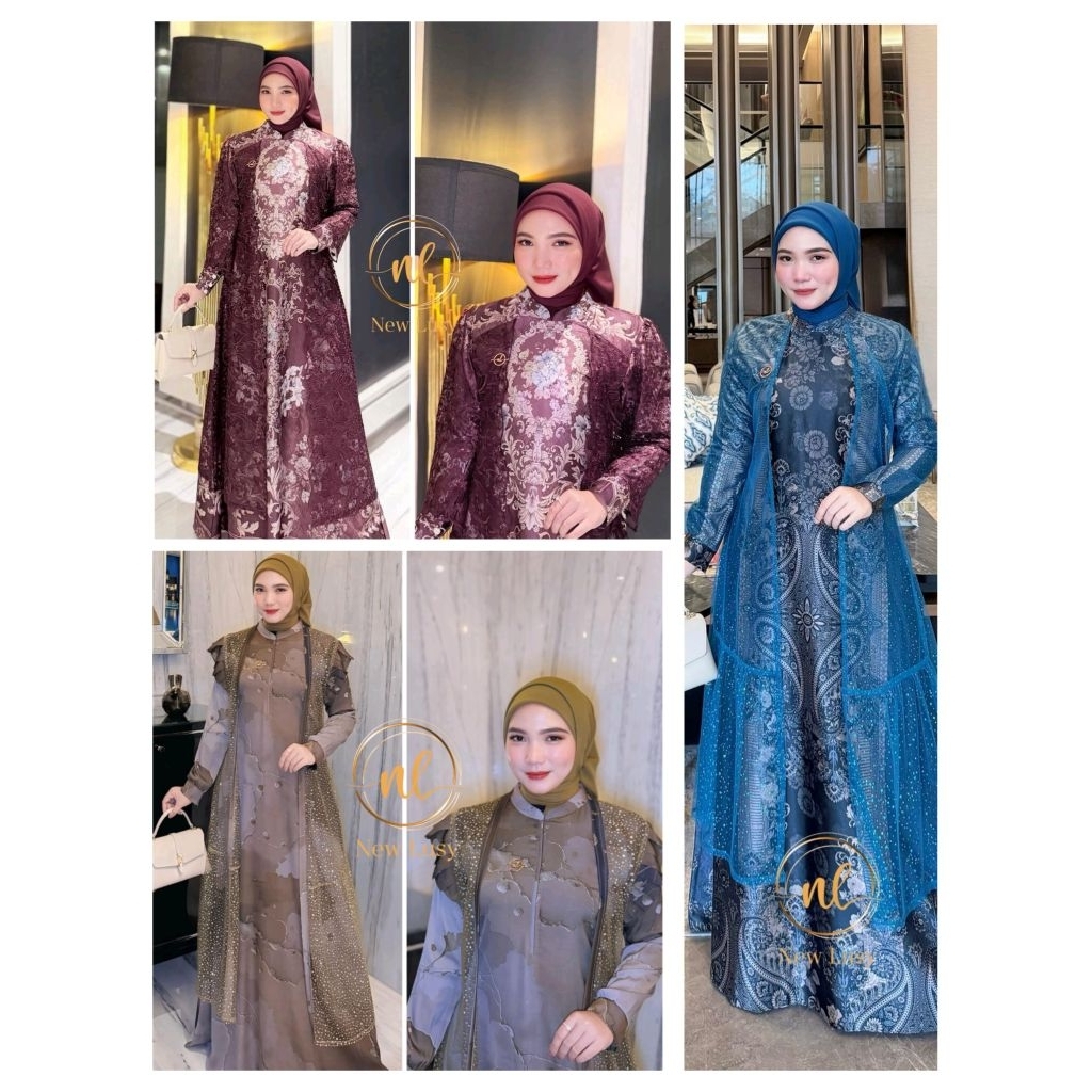 HIERA DRESS NEWLUSY/MYZA DRESS NEWLUSY/BILQIS DRESS NEWLUSY/Gamis newlusy original/gamis lebaran mew