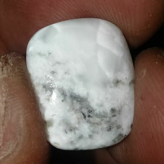 Batu Unik Langka Bulu Macan Putih Bulu Goyang 3D Asli Semeru Lumajang