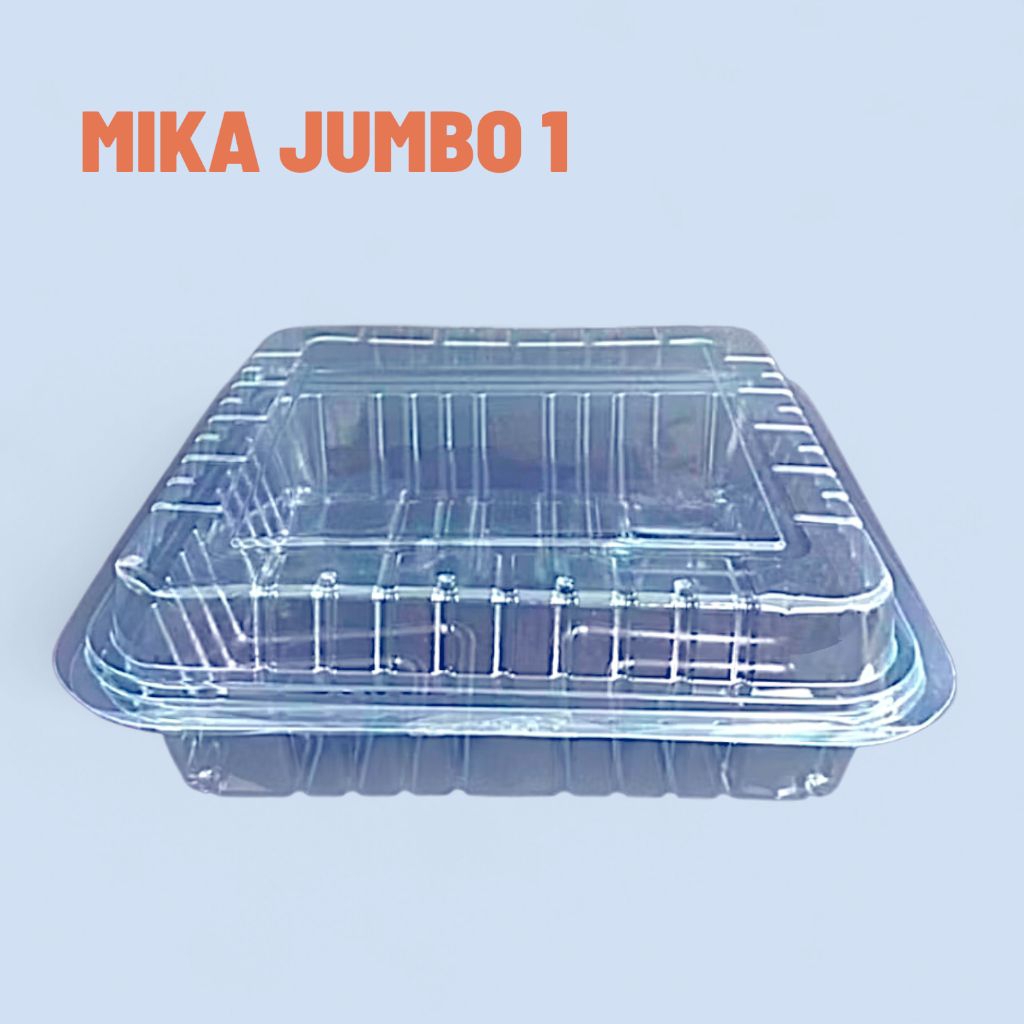 (1 lembar) Kotak mika plastik jumbo bening untuk kue bolu Kue Besar Kotak Plastik Makanan Bening Uku
