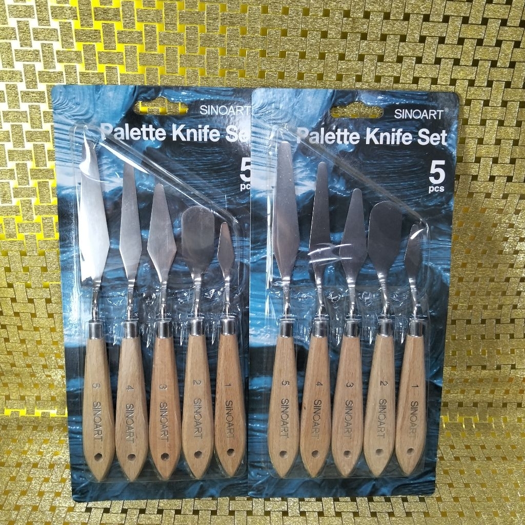 Set 5 Pisau Palet Sinoart - Stainlees Kayu Palet Knife Sinoart isi 5 Palet Knife Stainless
