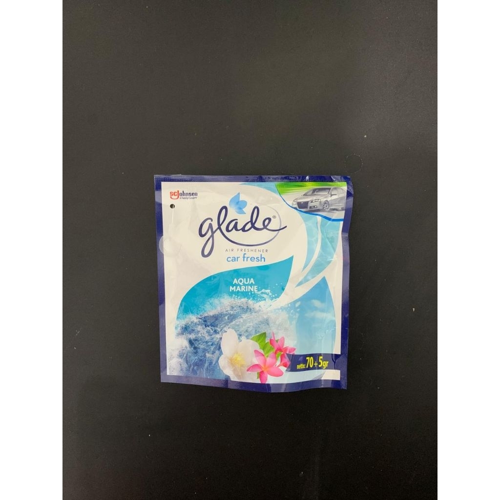 Glade air freshener car fresh refill 70+5gr  pengharum pewangi mobil pouch gantung