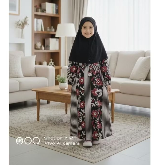 gamis abaya anak kain tenun Jepara CAHAYA TENUN JEPARA