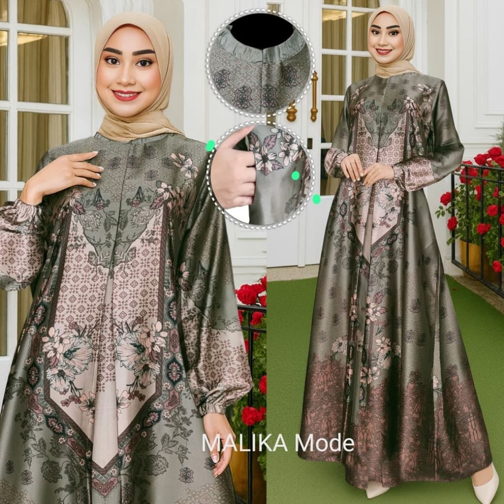 MAHERA DRESS GAMIS MUSLIM TERBARU BAHAN SILK