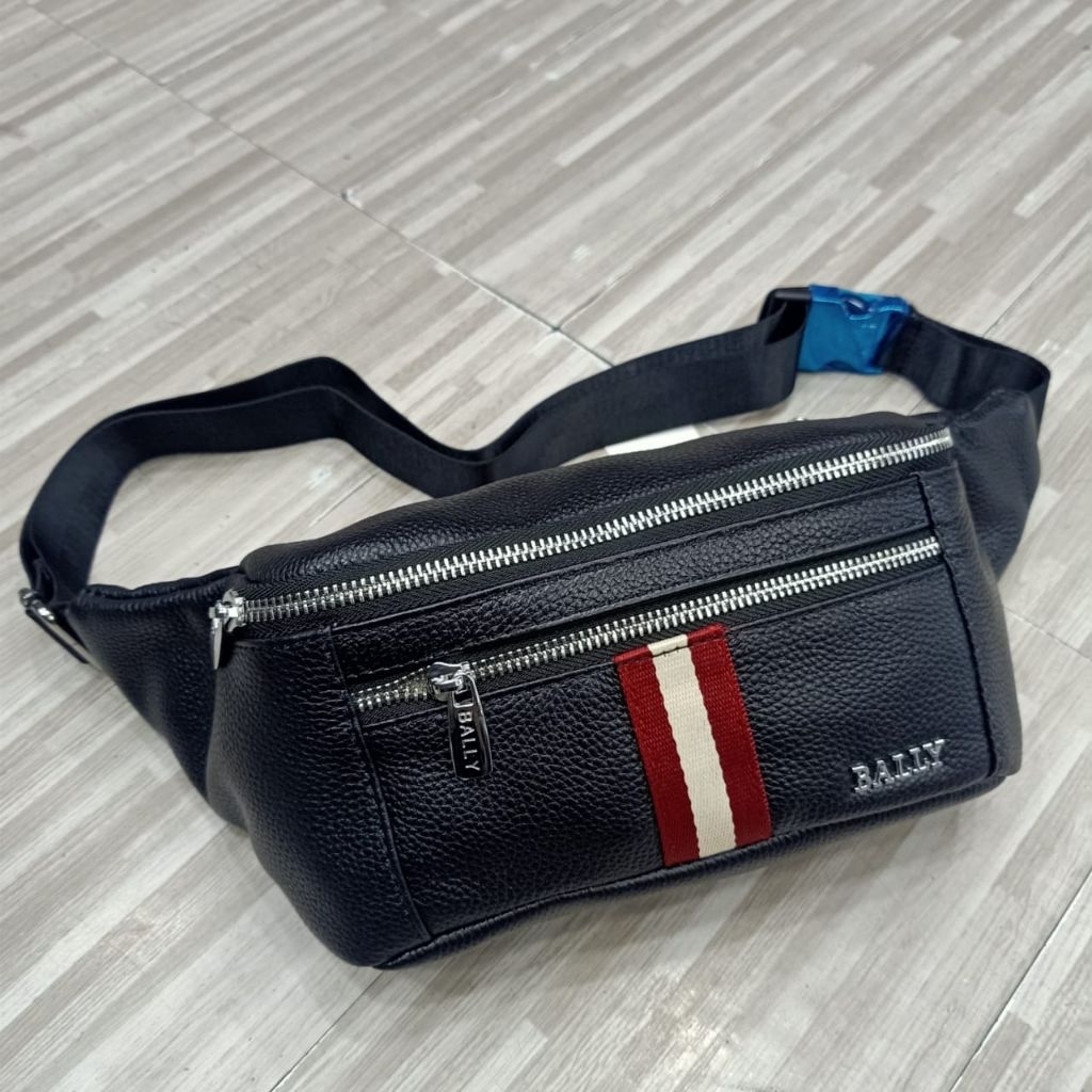 waistbag kulit Bally belt bag Tas pinggang kulit