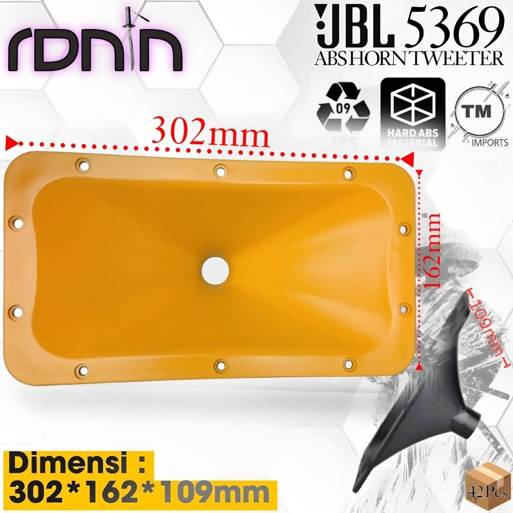 HORN CORONG TWEETER ABS MEREK RONIN MODEL JBL5369 UKURAN 302*162*109mm ORIGINAL IMPOR MATERIAL ABS
