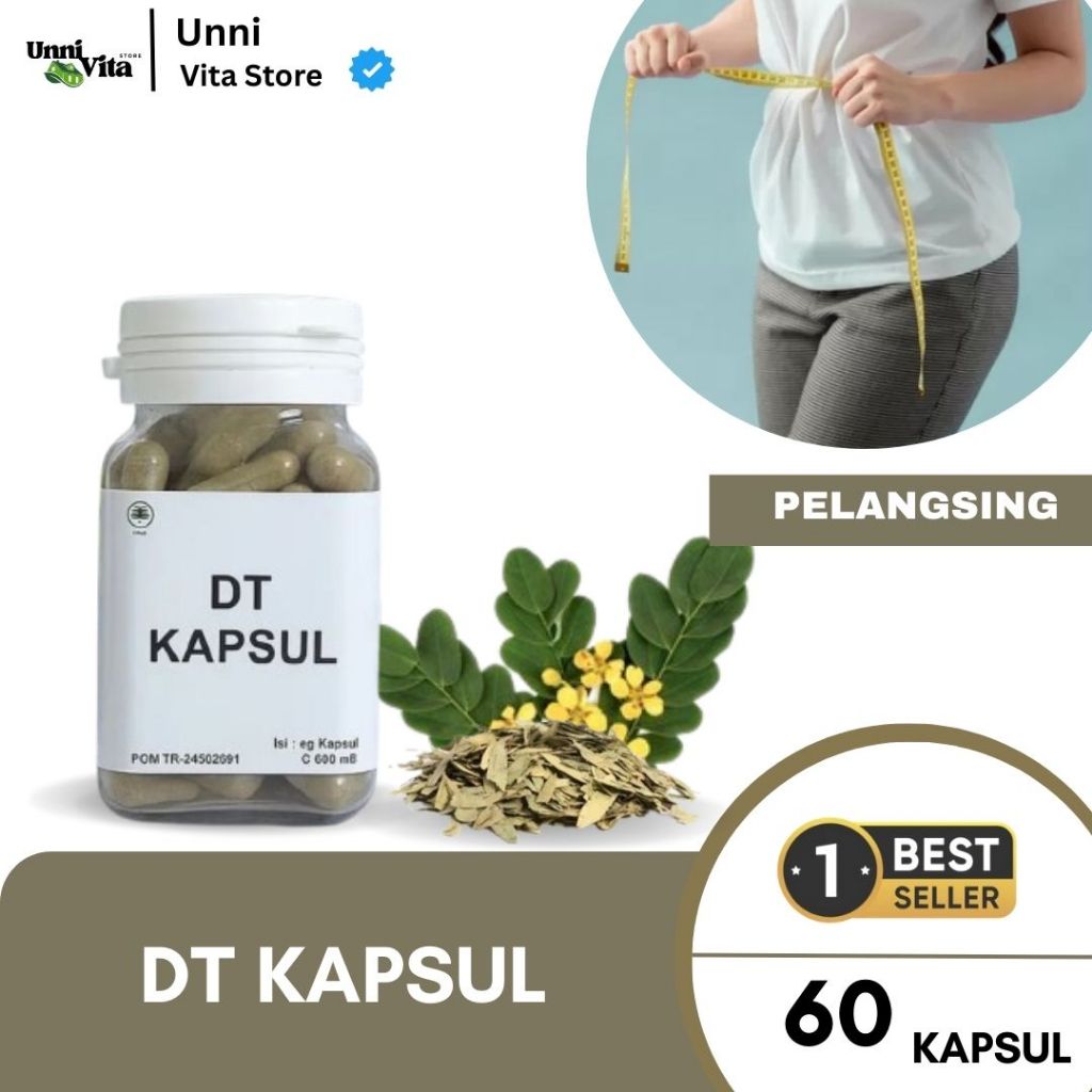 [ORI] DT Kapsul Diet Ampuh Cepat dan Bpom Isi 60 Original Pelangsing Aman Tanpa Efek Samping