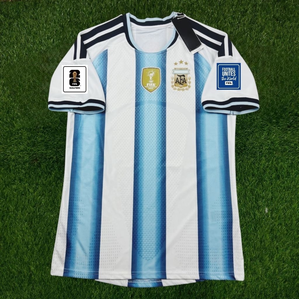 JERSEY BOLA PLAYER ISSUE ARGENTINA HOME FULL PATCH PIALA DUNIA 2026 TOP QUALITY