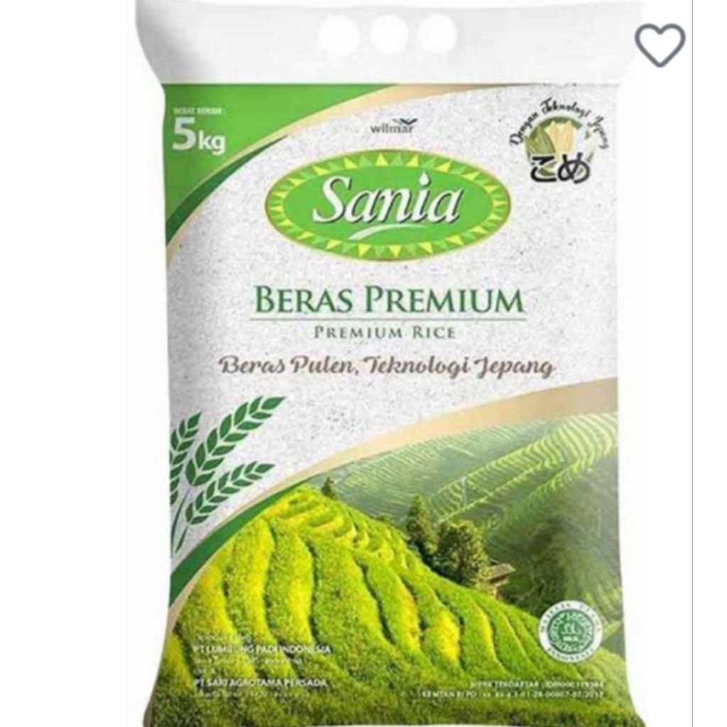 BERAS PREMIUM SANIA 10 KG (5KGX2) /BERAS SANIA PREMIUM