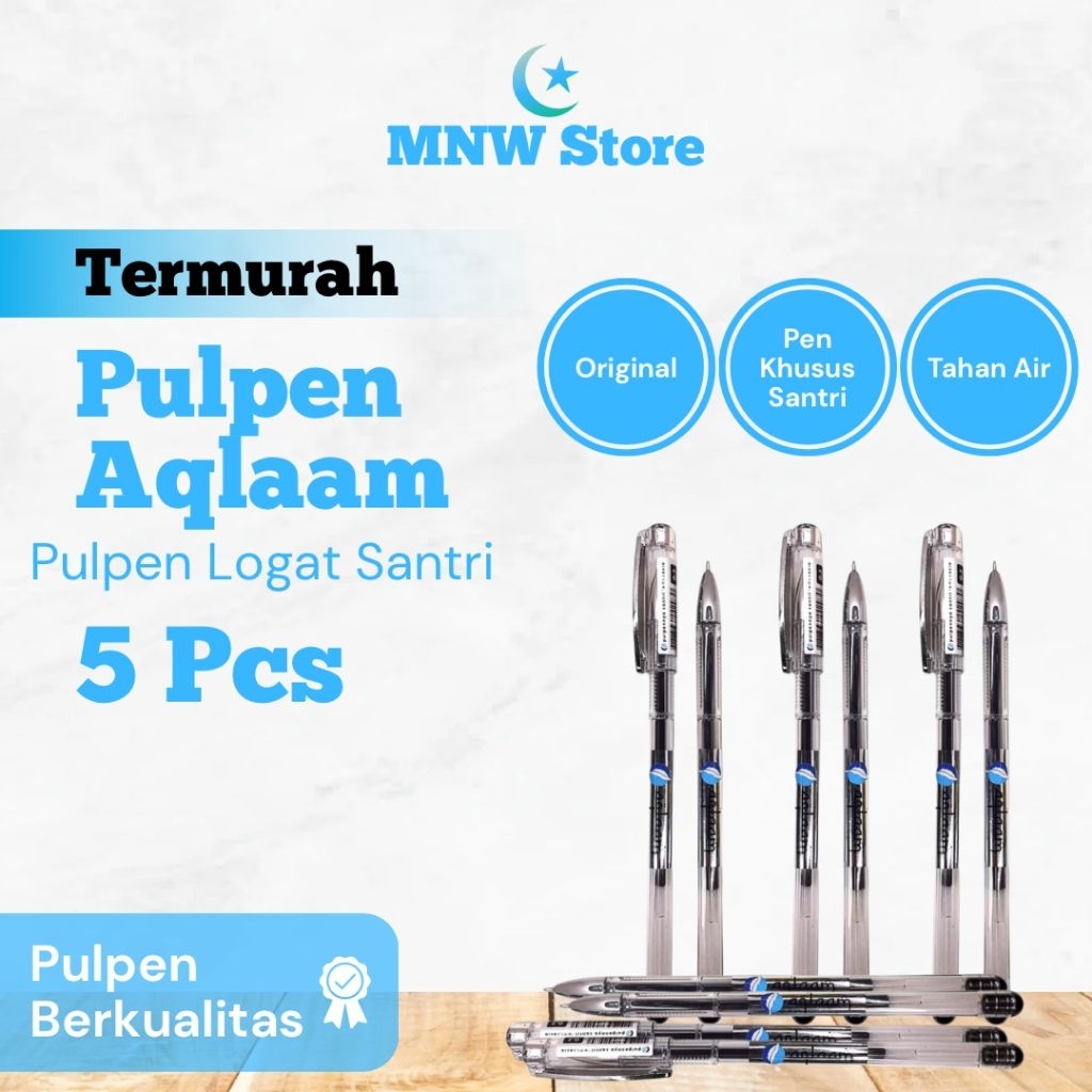 Pulpen Aqlaam 5pcs Pulpen Santri Pulpen Pegon Pulpen Logat Kitab Pulpen anti air Pulpen Berkualitas