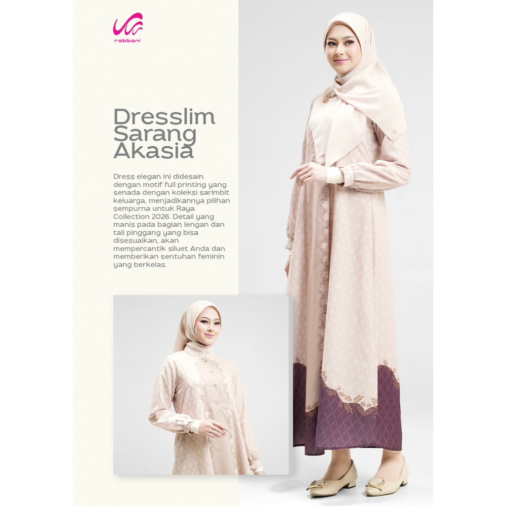 Rabbani - dress/gamis muslim DRESSLIM SARANG AKASIA