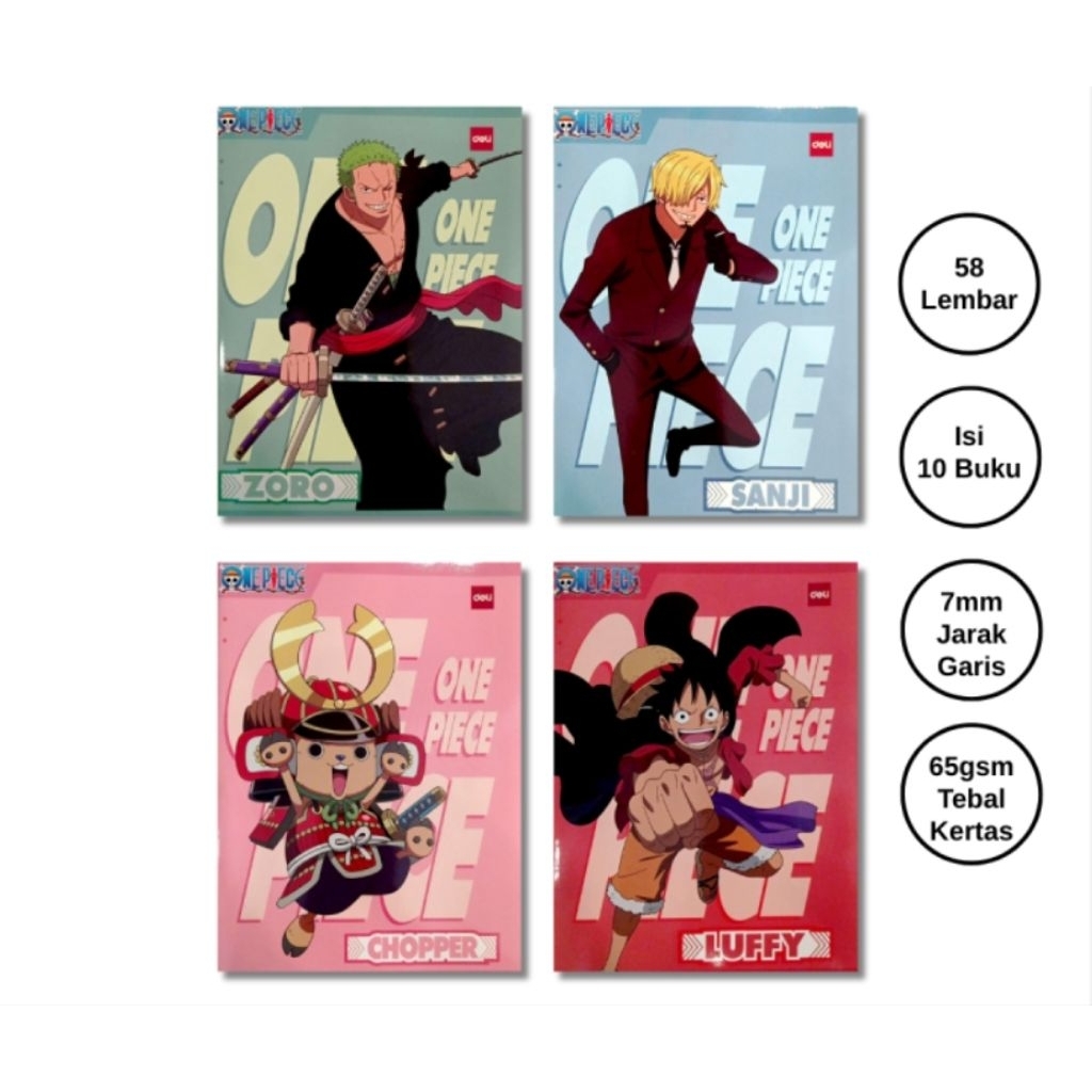 Deli Buku Tulis One Piece 8