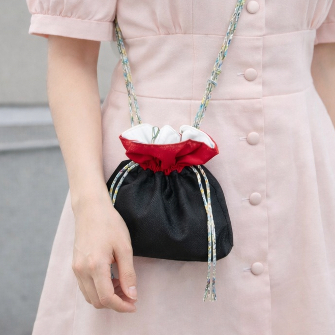 Tas selempang wanita tas pouch serut pouch serut tas serut wanita tas murah tas bahan drill tas wani