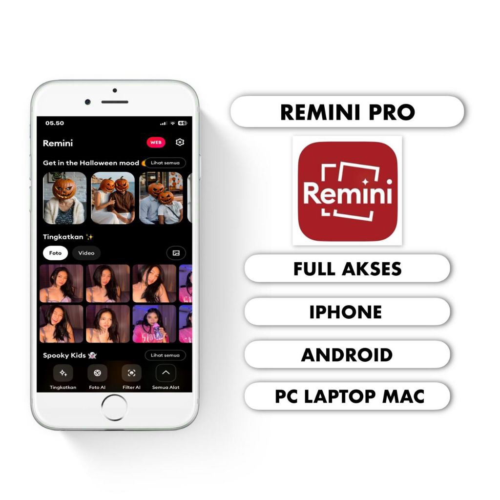 Aplikasi Rremini pro ios/android Bukan web
