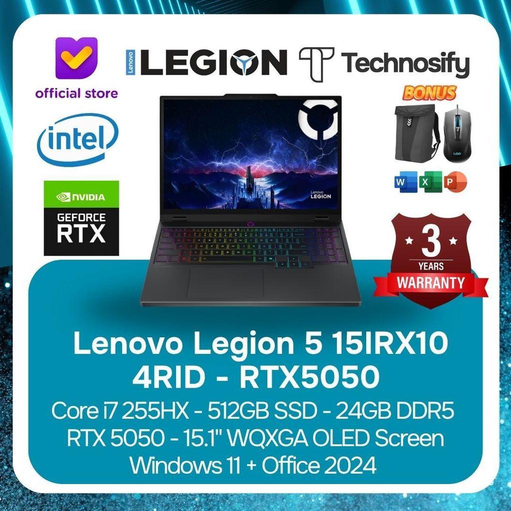 LEGION 5 15IRX10 4RID (Intel i7-14700HX/2x 12GB DDR5-4800/512GB SSD/nVidia RTX 5050 8GB/15,1" WQXGA 