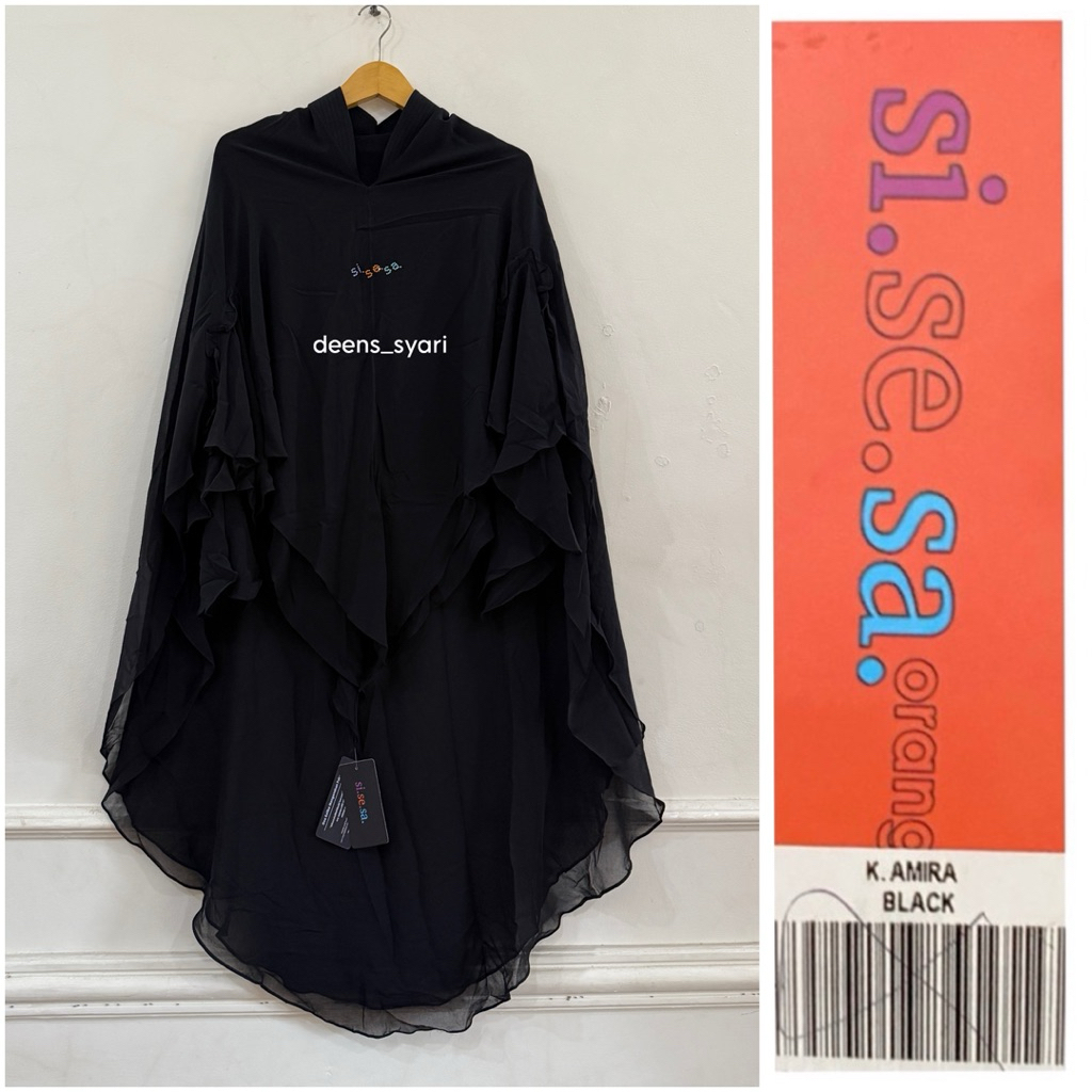 sisesa khimar  Hitam Amira