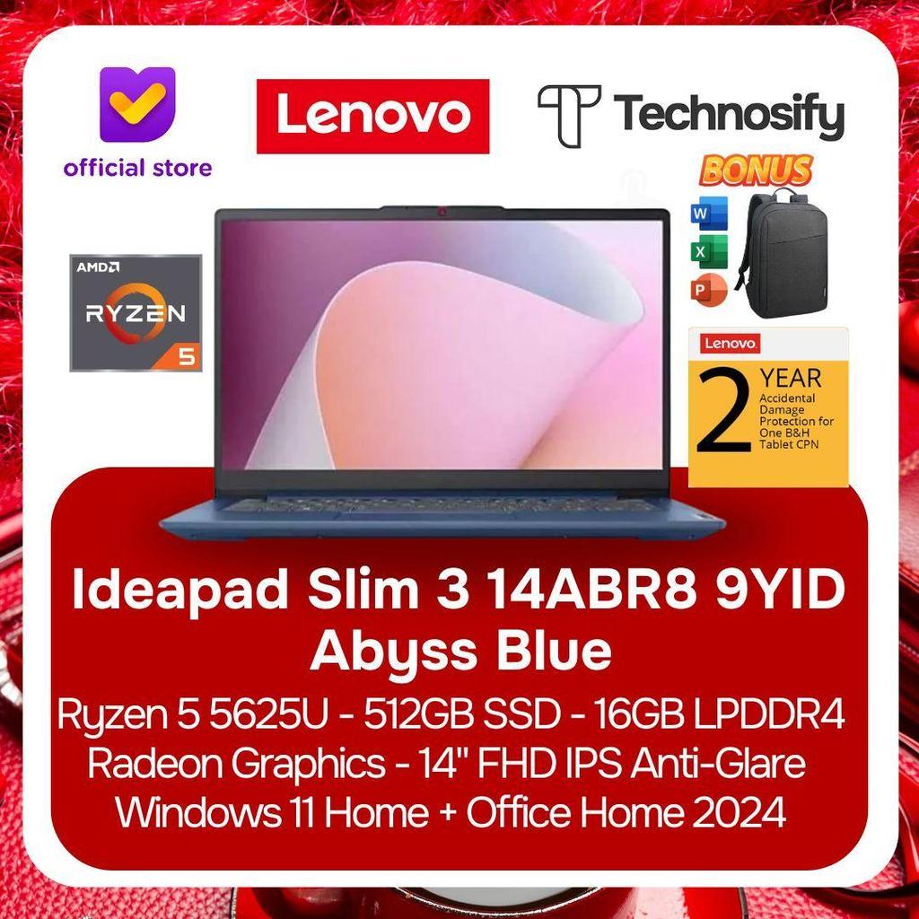 Lenovo Ideapad Slim 3 14ABR8 A1ID/9YID AMD Ryzen 5-5625U 512GB SSD 16GB LPDDR4-3200 Integrated AMD R