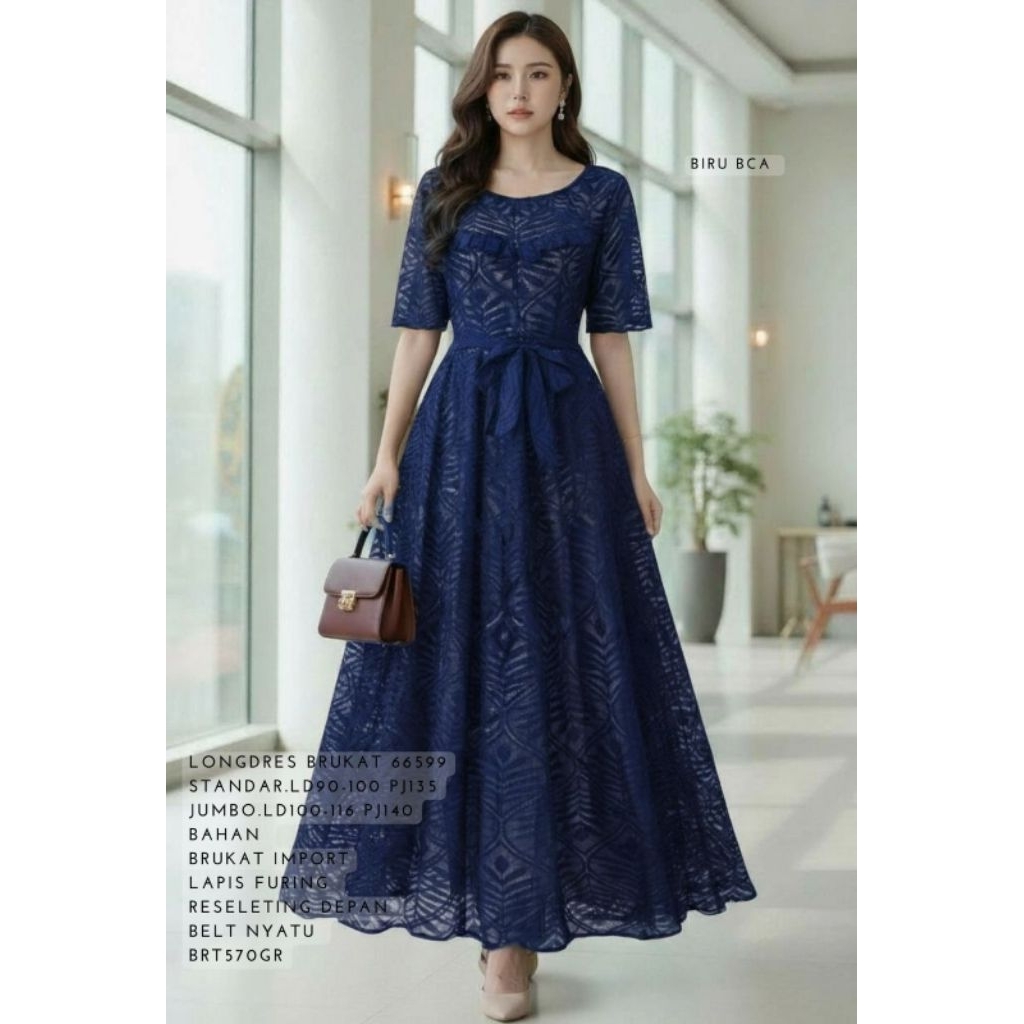 LONGDRES BRUKAT 66599 HIJAU SAGE 570GRAM