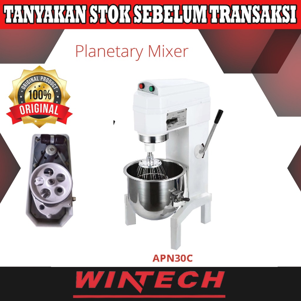 Getra APN30C Planetary Mixer / Mixer Roti & Kue Planetary 3 Mata Pisau APN-30C APN 30C