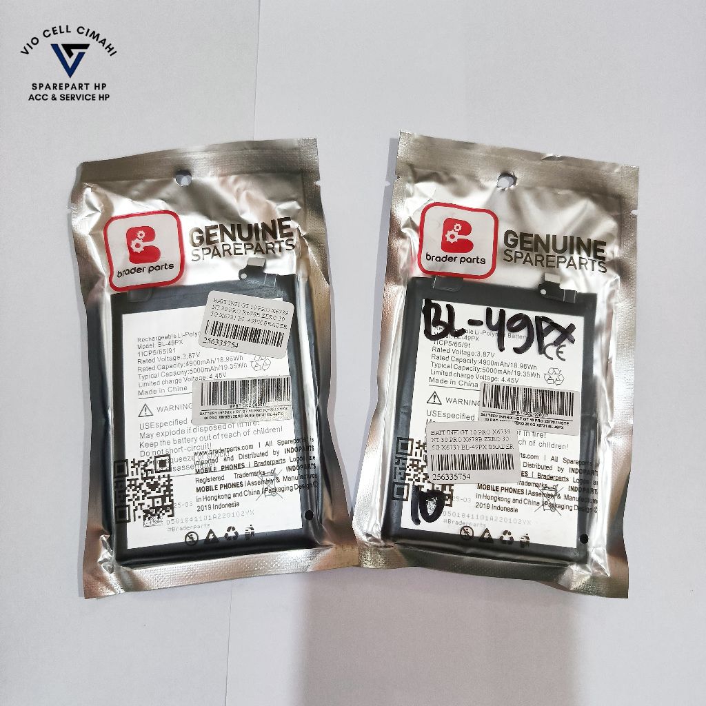 Bp Batre BraderParts Infinix GT 10 Pro X6739 | Note 30 Pro X678B | Zero 30 5G X6731 | BL-49PX BL49PX