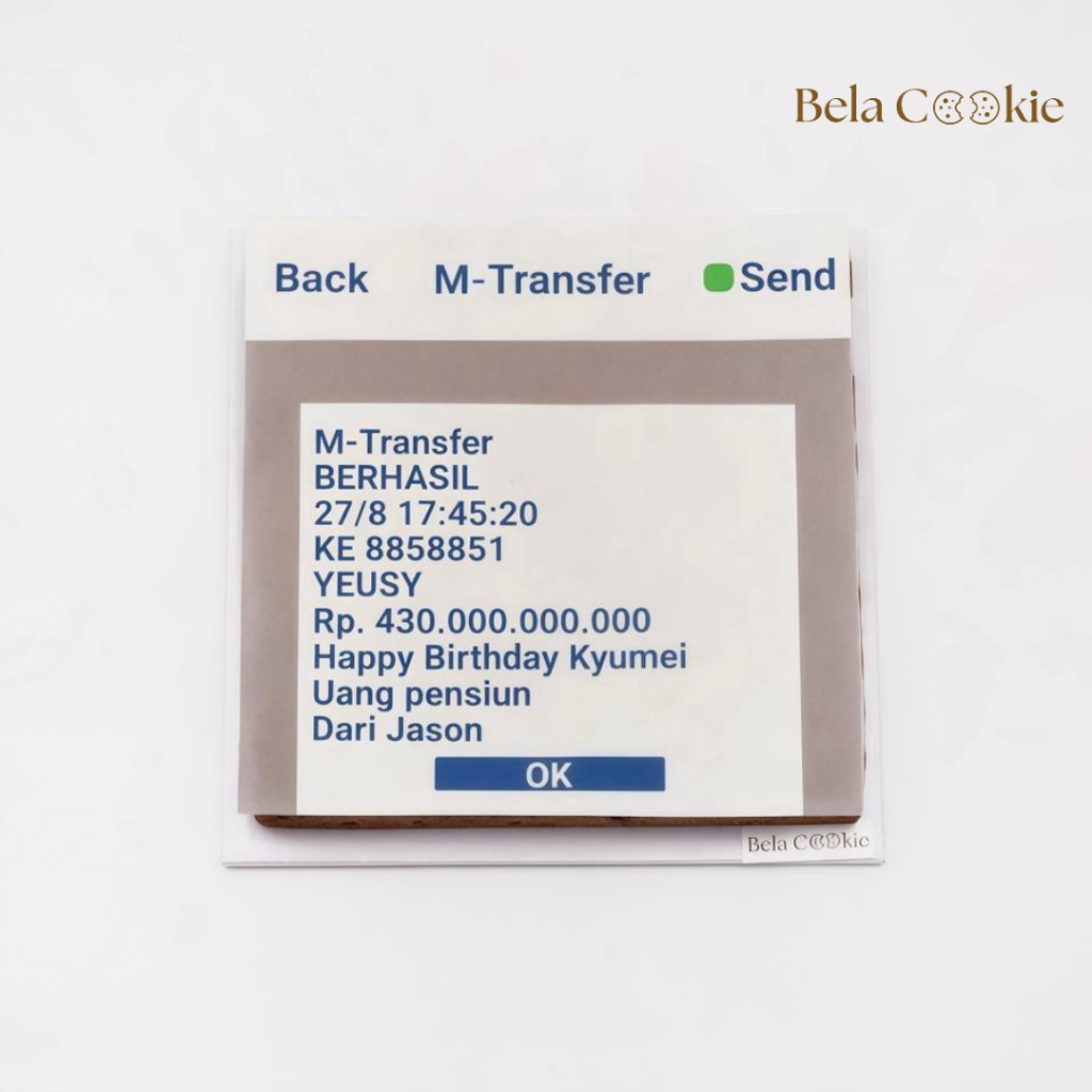 Edible Print Square D16cm Cookies by @belacookie.id (BISA SAMEDAY) / Custom Cookies / Cookie Custom 