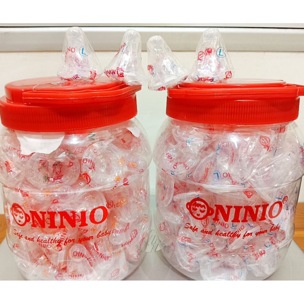 Nipple Dot Ninio Peristaltik / Silicon botol susu ukuran M L XL