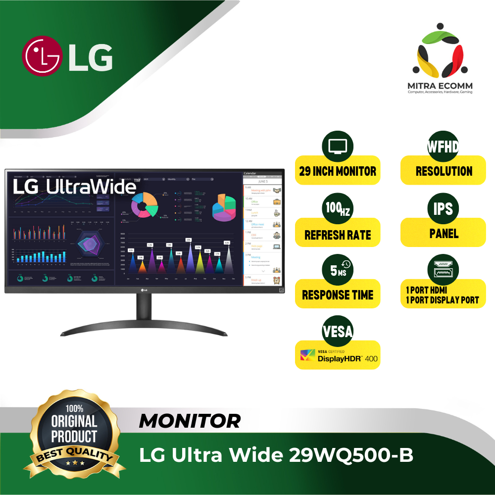 Monitor LG UltraWide 29WQ500-B 29" 21:9 UltraWide FHD IPS AMD FreeSync