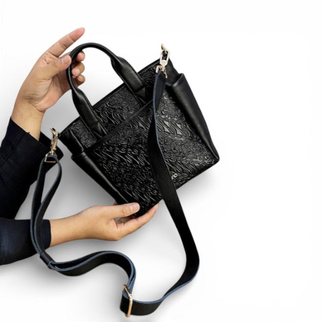 Berliano Leather Jovita Bag - Tas Slempang Wanita Tas Kulit Sapi Asli Motif Batik Indonesia