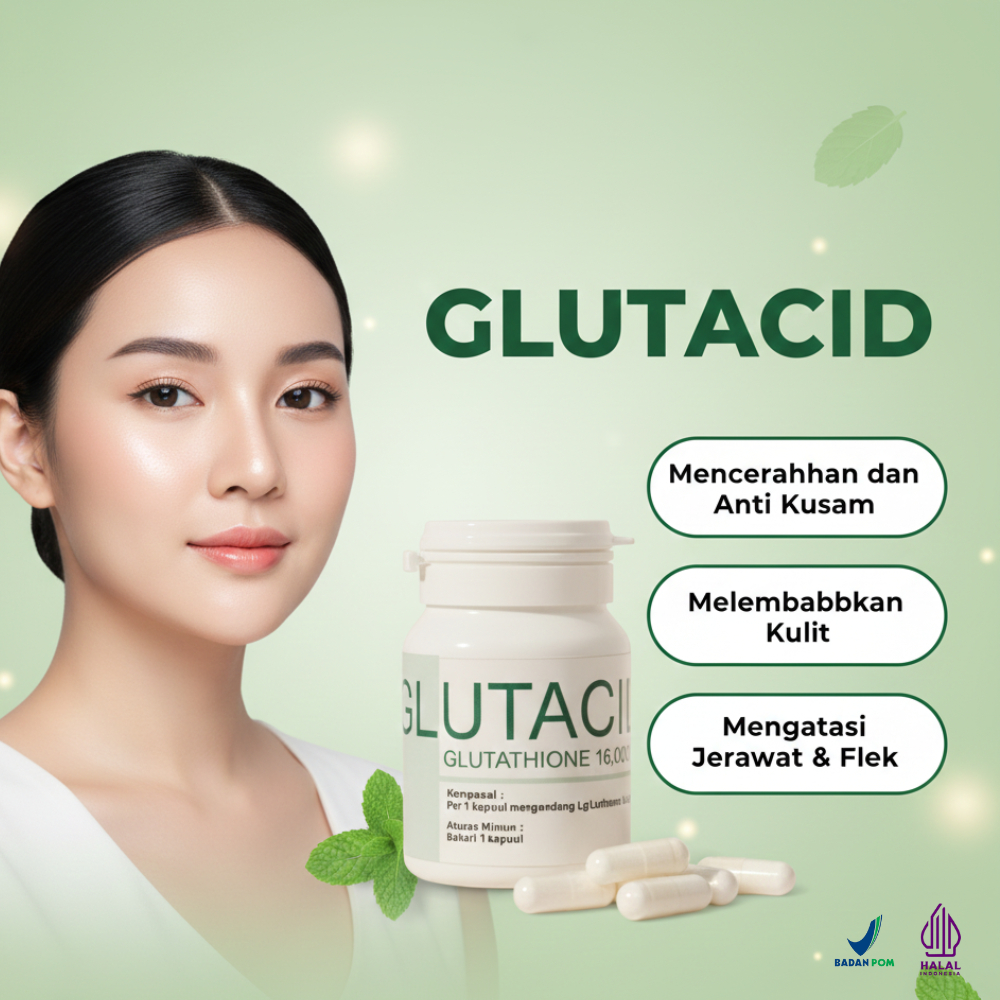 Pemutih Badan Alami Herbal 7X BPOM Halal Suplemen Whitening Aman & Original