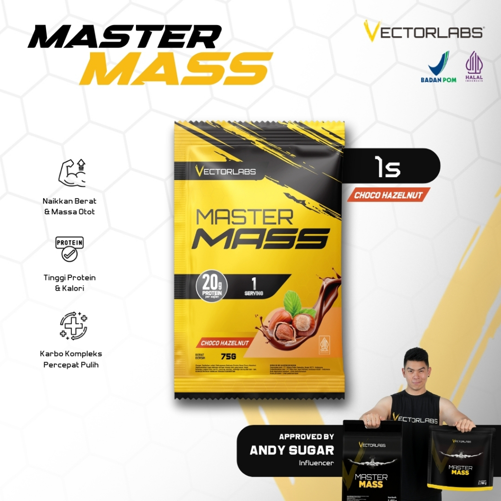 [NEW PACKAGING] VECTORLABS Master Mass Sachet - Weight Gainer - Susu Protein